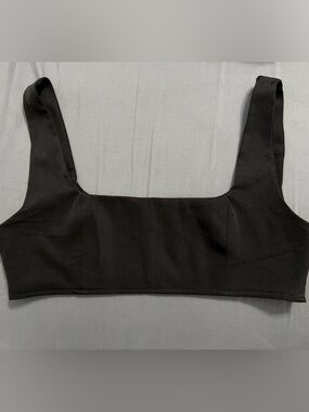 Princess Polly Black Square-Neck Crop Top